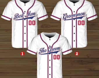 Personalisierte Bräutigam Groomsmen Baseball Jersey, Custom Best Man Jersey, Baseball Jersey für Verlobung, Ehepaar, Hochzeit Jersey