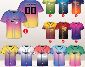 Personalized Team Name And Number Pinstripe Baseball Jersey, Custom Stripe Line Color Baseball Jersey, Baseball Jersey Uniform Baseball Fans