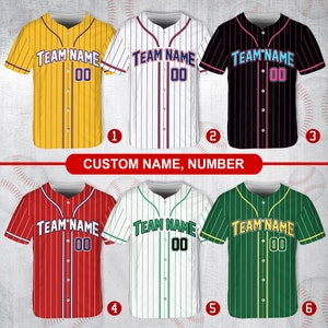 Personalized Team Name And Number Baseball Jersey, Custom Baseball Jersey Shirt, Baseball Jersey Uniform For Baseball Fans Baseball Lovers