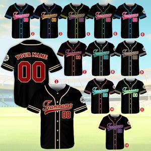 Personalisierter Teamname und Nummer Nadelstreifen Baseball Jersey, Baseball Jersey mit individuellem Logo, Baseball Jersey Uniform Baseballfans