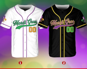 Personalisierte Karneval Baseball Jersey, Name und Nummer Baseball Jersey, Karneval Karneval Jersey, Geschenk für die Familie Matching