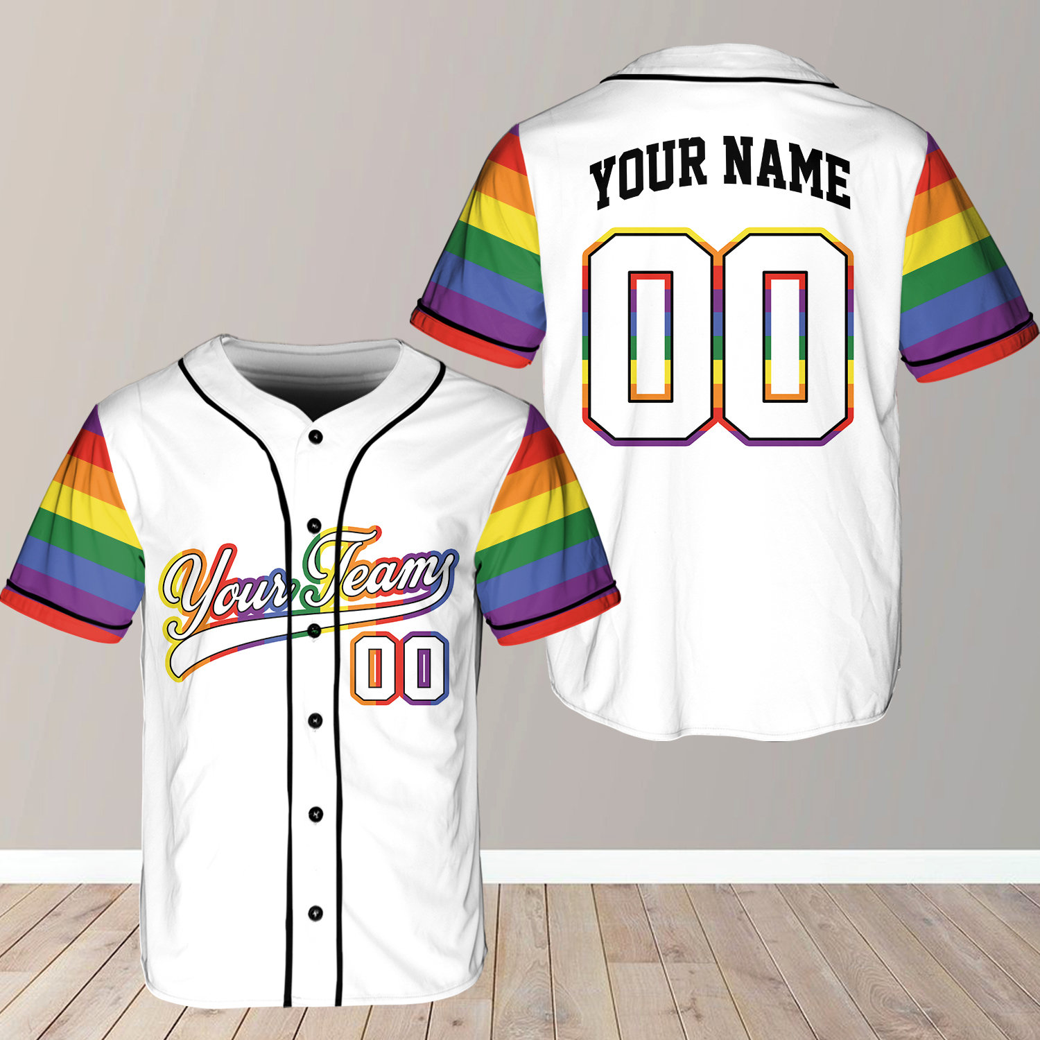 ruimte verwerken Burger Personalized LGBTQ Team Name and Number Baseball Jersey - Etsy