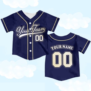 Personalized Team Name And Number Baseball Jersey, Custom Youth Kid Baseball Jersey, Baseball Jersey Uniform For Baseball Fans Lovers