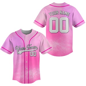 Camiseta de béisbol personalizable con tu nombre para hombre, camisa de  béisbol con estampado 3D, camisas