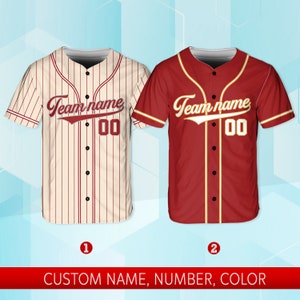 Personalized Team Name And Number Baseball Jersey, Custom Baseball Jersey Shirt, Baseball Jersey Uniform For Baseball Fans Baseball Lovers