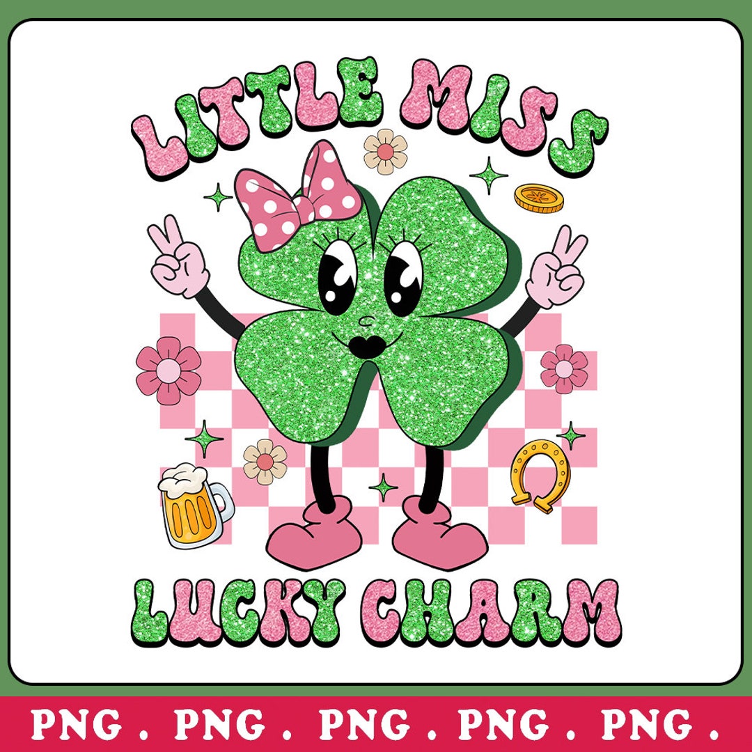 Little Miss Lucky Charm PNG, Girls St Patrick's Day PNG, Irish Girl Png ...