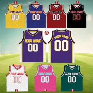 Benutzerdefinierte Basketball Jersey Team Name Nummer, personalisierte Jugend Kind Basketball Jersey, Spieltag Outfit, Kinder Geburtstag Jersey, Kleinkind Jersey