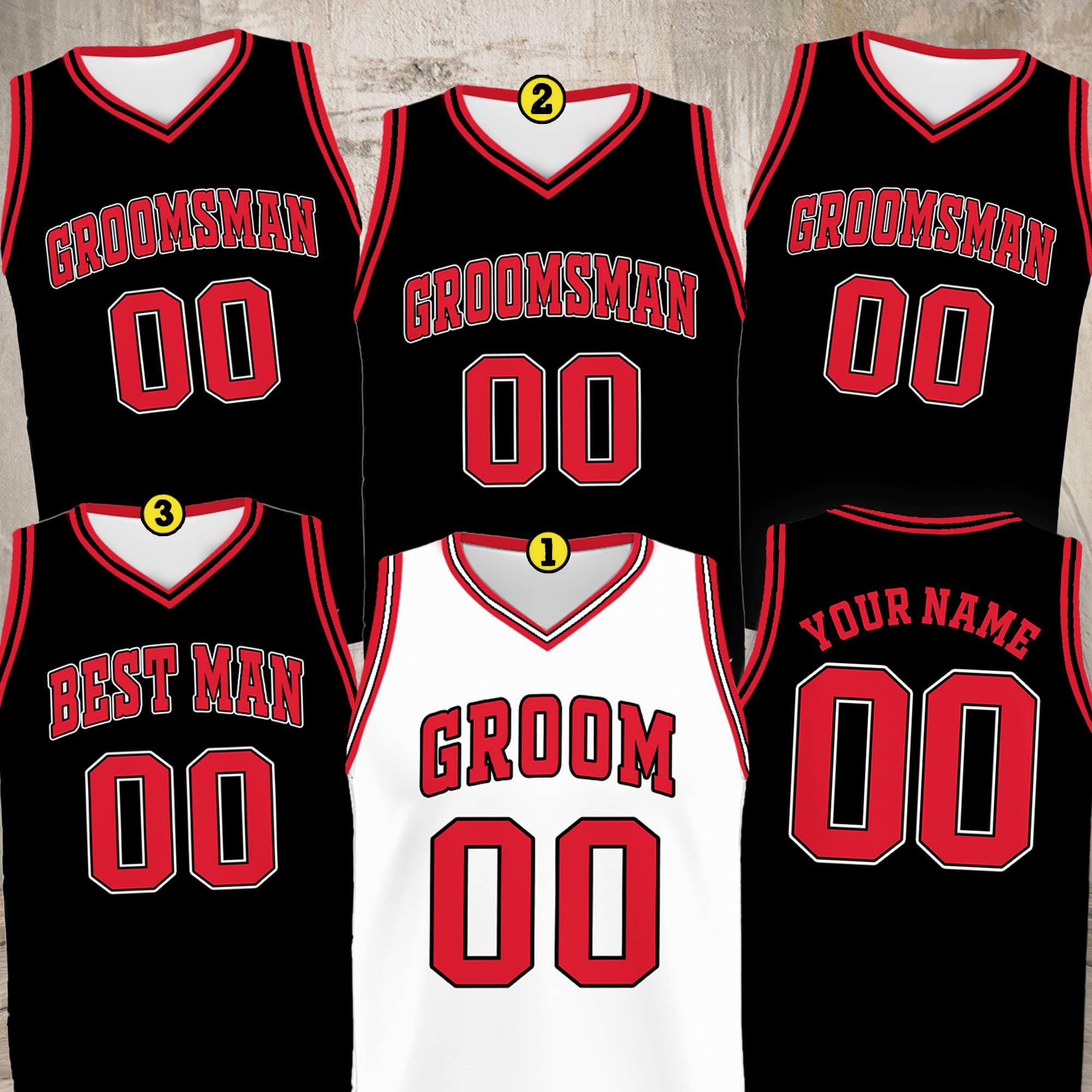Custom Groom & Groomsmen Basketball Jersey, Personalized Best Man Jersey, Basketball Jersey For Engagement Wedding Bachelor Party Jersey