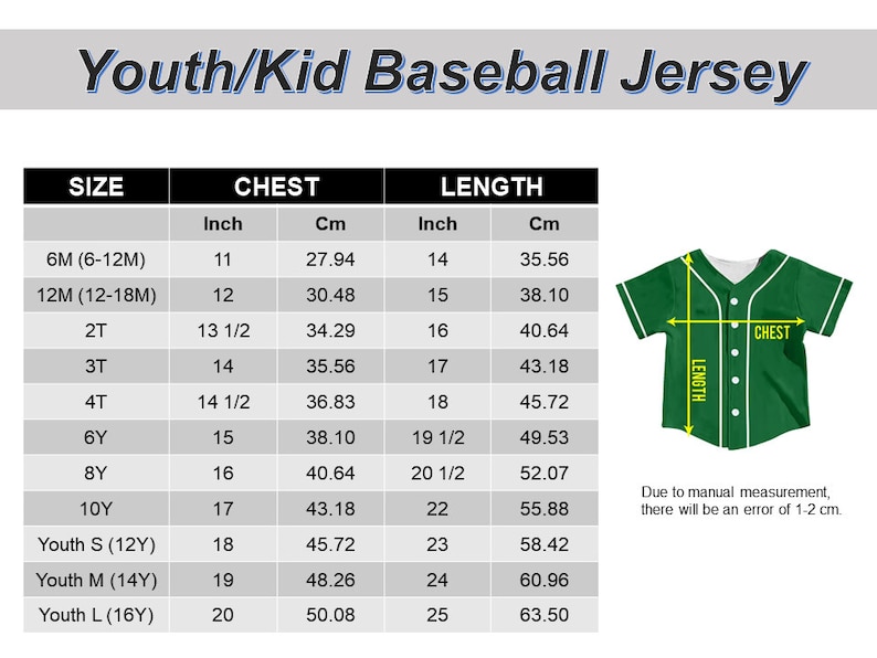Personalized Kid Baseball Jersey, Custom Name Number Youth Baseball