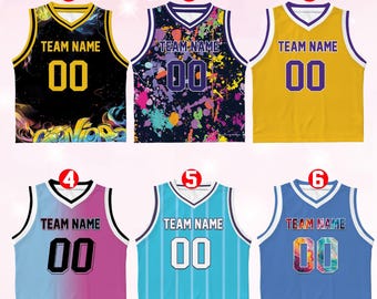 Camiseta de baloncesto personalizada con nombre y número del equipo, camiseta de baloncesto personalizada para niños jóvenes, atuendo para el día del juego, camiseta de cumpleaños para niños, camiseta para niños pequeños