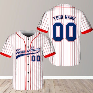 Personalized USA Baseball Jersey, Custom Team Name Shirt, American Flag Baseball Jersey For Baseball Fans, Baseball Lovers, Patriotic Shirt