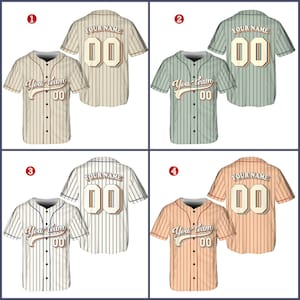 Personalized Vintage Team Name And Number Baseball Jersey, Custom Baseball Jersey Shirt, Baseball Jersey Uniform For Baseball Fans Lovers