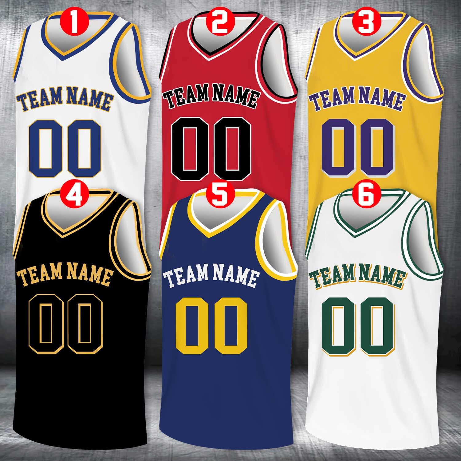 Custom Basketball Jersey Team Name & Number, Personalized Adult