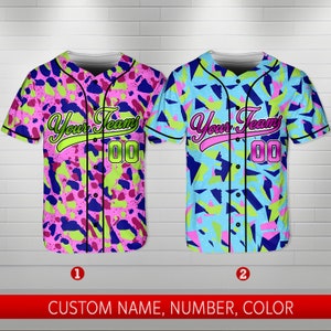 Personalized Team Name And Number Baseball Jersey, Custom Retro 80s 90s Baseball Jersey, Baseball Jersey Uniform For Baseball Fans Lovers
