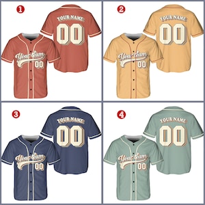 Personalized Vintage Team Name And Number Baseball Jersey, Custom Baseball Jersey Shirt, Baseball Jersey Uniform For Baseball Fans Lovers