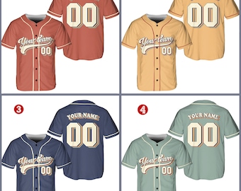Personalized Vintage Team Name And Number Baseball Jersey, Custom Baseball Jersey Shirt, Baseball Jersey Uniform For Baseball Fans Lovers