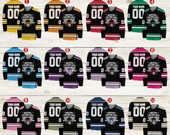 Personalized Team Name Number And Logo Hockey Jersey, Custom Name Ice Hockey Jersey, Hockey Jersey Uniform For Hockey Fans Adult Kid Youth