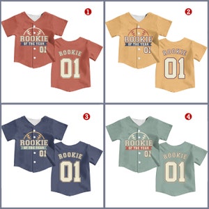 Personalized Rookie Of the Year Kid Baseball Jersey, Custom Name Number Youth Baseball Shirt, Rookie Of The Year Jersey For Baseball Fans