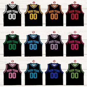 Custom Basketball Jersey Team Name & Number, Personalized Youth Kid Basketball Jersey, Game Day Outfit, Kids Birthday Jersey, Toddler Jersey