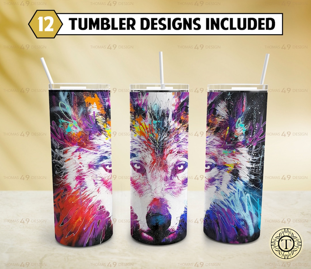 Wolf Skinny Tumbler 20 Oz Sublimation Design PNG Animal - Etsy