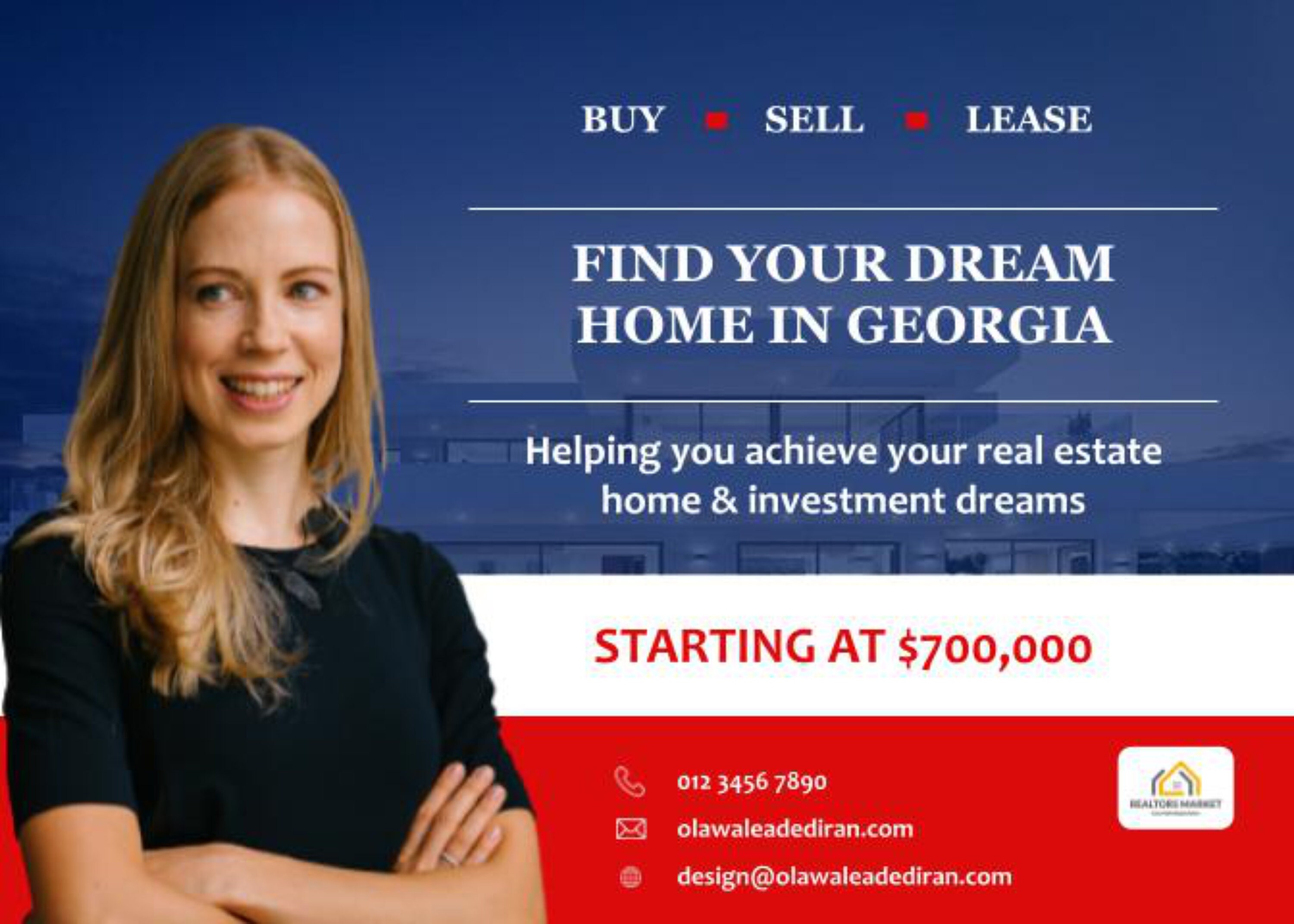 Modern Real Estate Marketing Printable Postcard 5x7 Template With ...