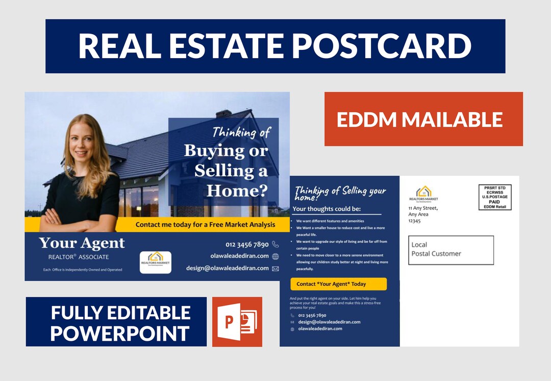 Thinking of Buying &amp; Selling Modern Real Estate Marketing Printable ...