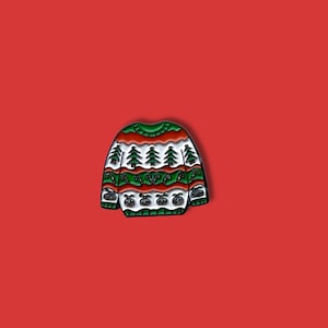 Christmas Jumper Soft Enamel Pin, Unique Fun Christmas Gift, Novelty Pin Gift, Fun Fashion Lapel Pin, Backpack and Jacket Christmas Pin
