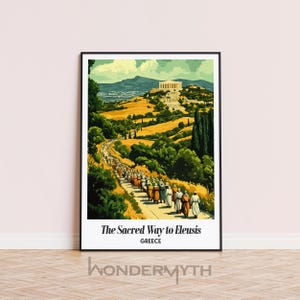 Eleusis Pilgrimage Poster: Greek Mythology Travel Art (Digital Download)