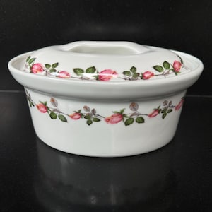 Lovely APILCO Covered Casserole Dish Porcelaine a feu (Pillivuyt) France
