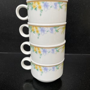 Lovely Villeroy & Boch Exotica Porcelain 4 Cups. Luxembourg.