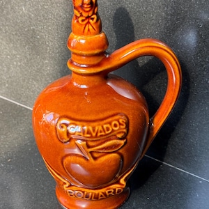 Vintage Stoneware Bottle – Calvados Boulard, Normandy France