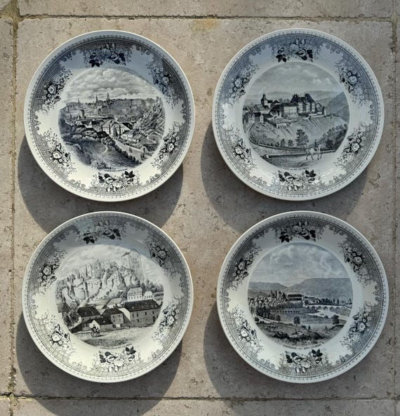 Villeroy & Boch Luxembourg Plates: Septfontaines Landscape Set of