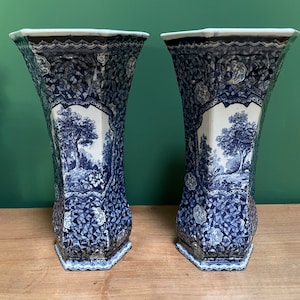 Villeroy & Boch Bonn - Pair Vases Flamand Blue (2) - Ceramic