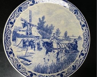 Wunderschöner Delfts Blauw Chemkefa Teller 39,5 cm Festtage