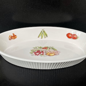 Villeroy Boch Oval Baker Baking Dish Ribbed Ovenware. Made Luxembourg.