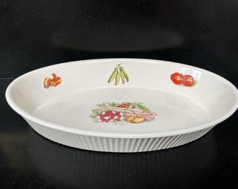 Villeroy Boch Oval Baker Baking Dish Ribbed Ovenware. Made Luxembourg.