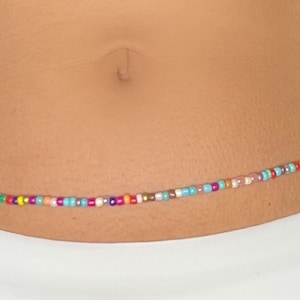 ELASTIC waist beads - Waist beads african waist beads - belly jewelry - belly chain - belly beads - BAYA