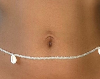 Perle De Ventre Bayas - Bijoux De Hanche Et Taille En Perles Vertes - Marque Neerem
