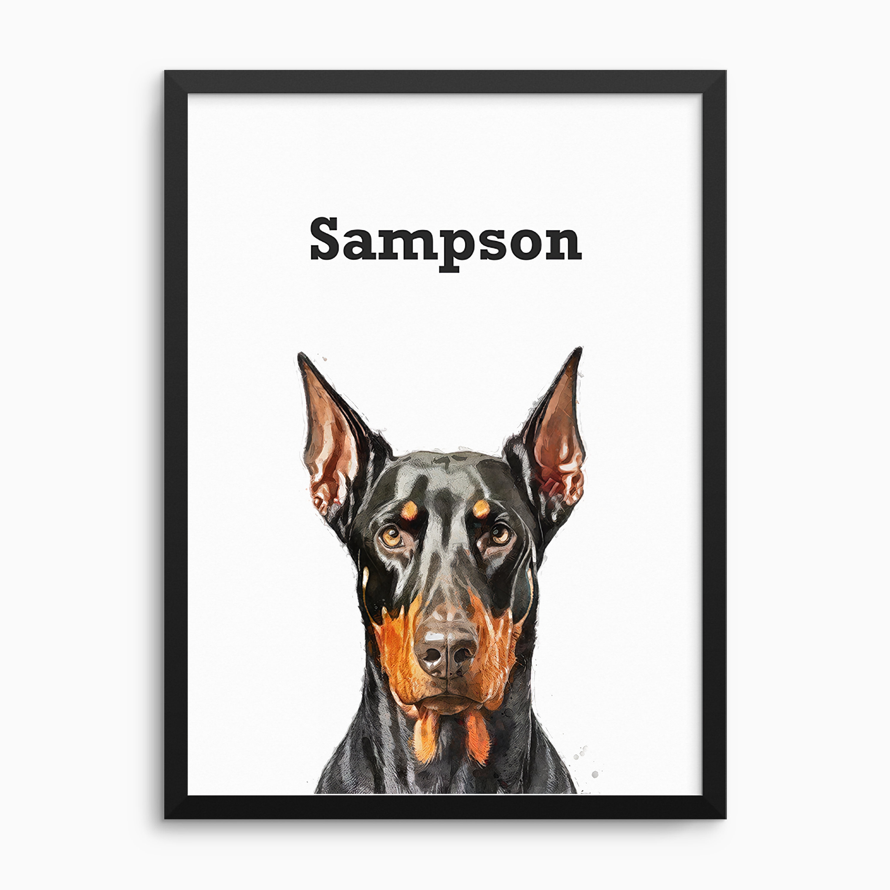 Custom Pet Portraits Using Pet Photo Personalized Watercolor Memorial