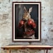 Boxing Bunny Portrait, Fighting Rabbit Art, Printable Animal Decor ...