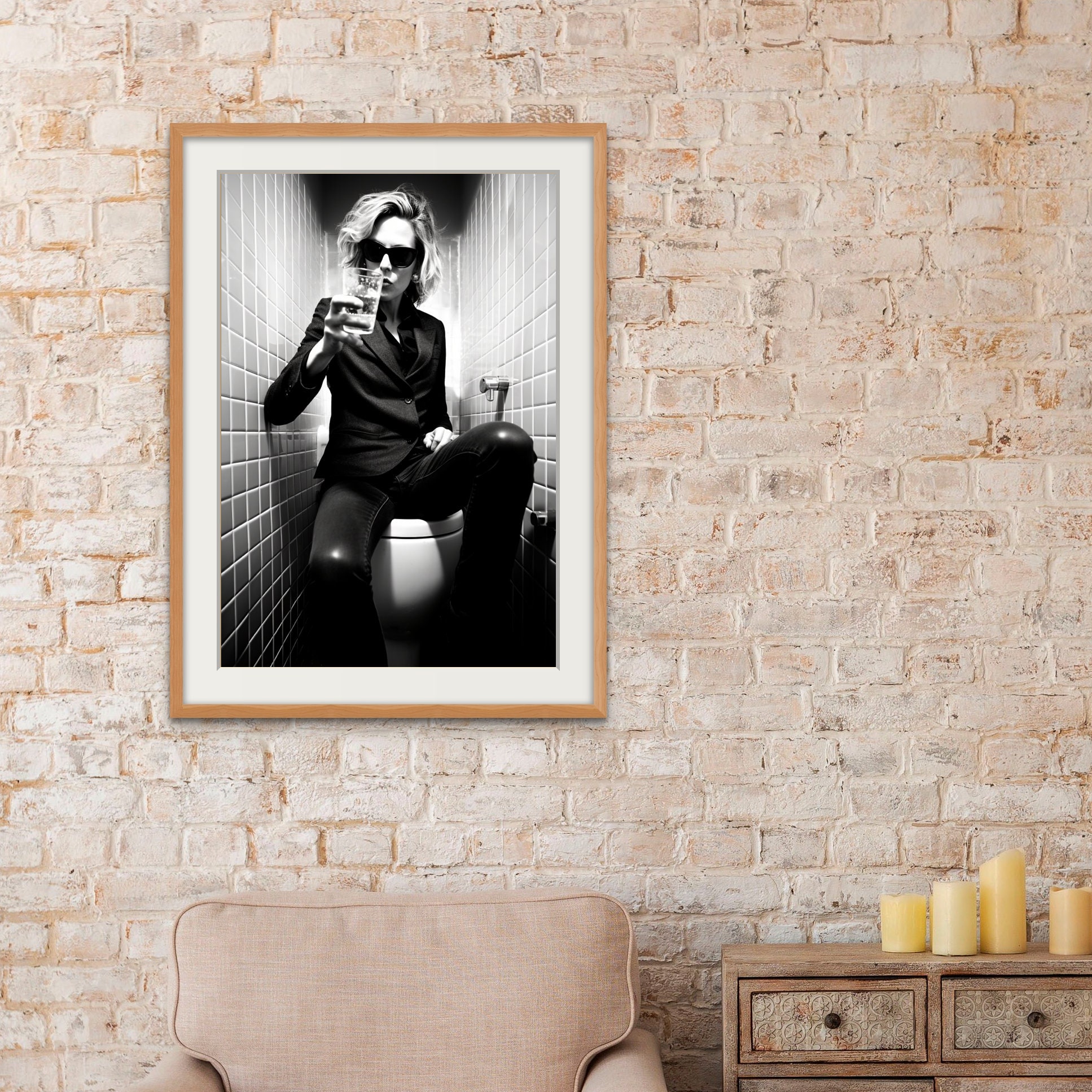 Girl on Toilet Girl on Toilet Drinking Prints Girl on Toilet Drinking ...