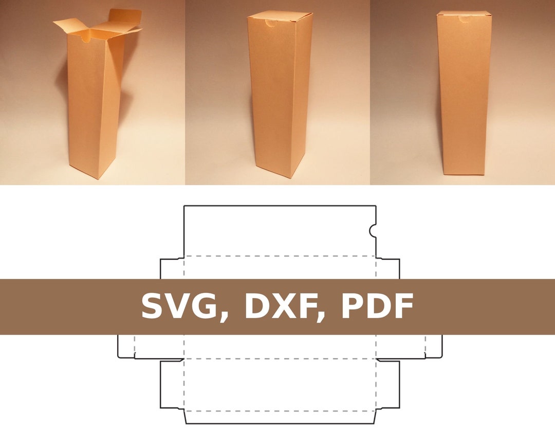 Champagne Flute Box Template, Wine Glass Box, Champagne Flute Gift Box