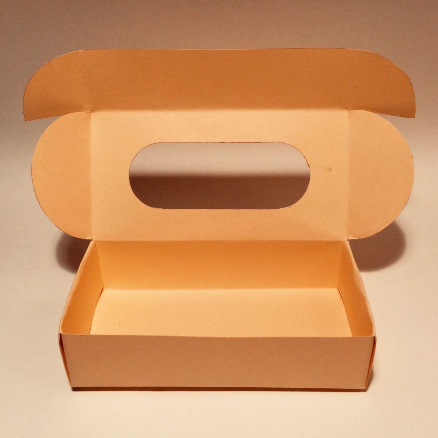 Rectangle Box With Window Template Cake Box With Window Etsy Australia