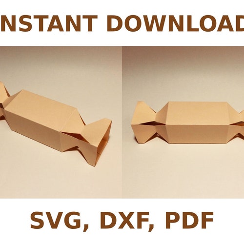 Candy Box Template Cracker Box Candy Shaped Box Christmas Etsy