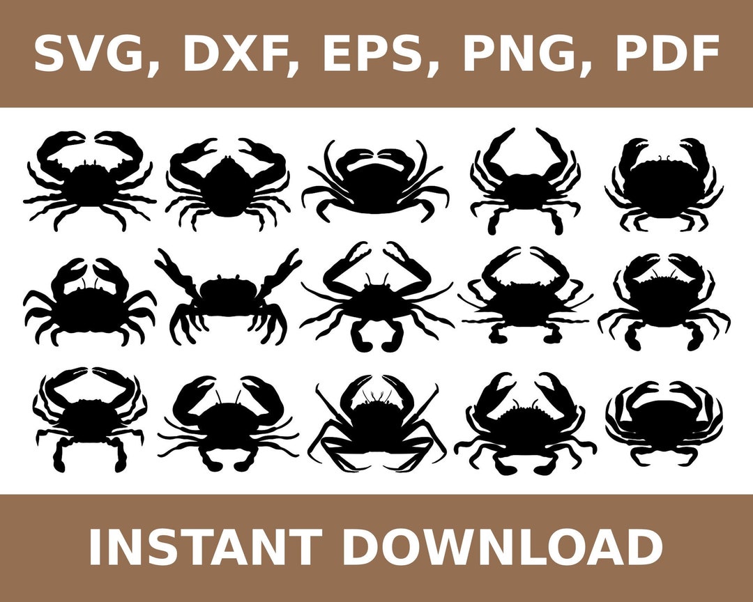 Crab Svg, Crabs Svg, Crab Set Svg, Crab Dxf, Crab Template, Crab Png