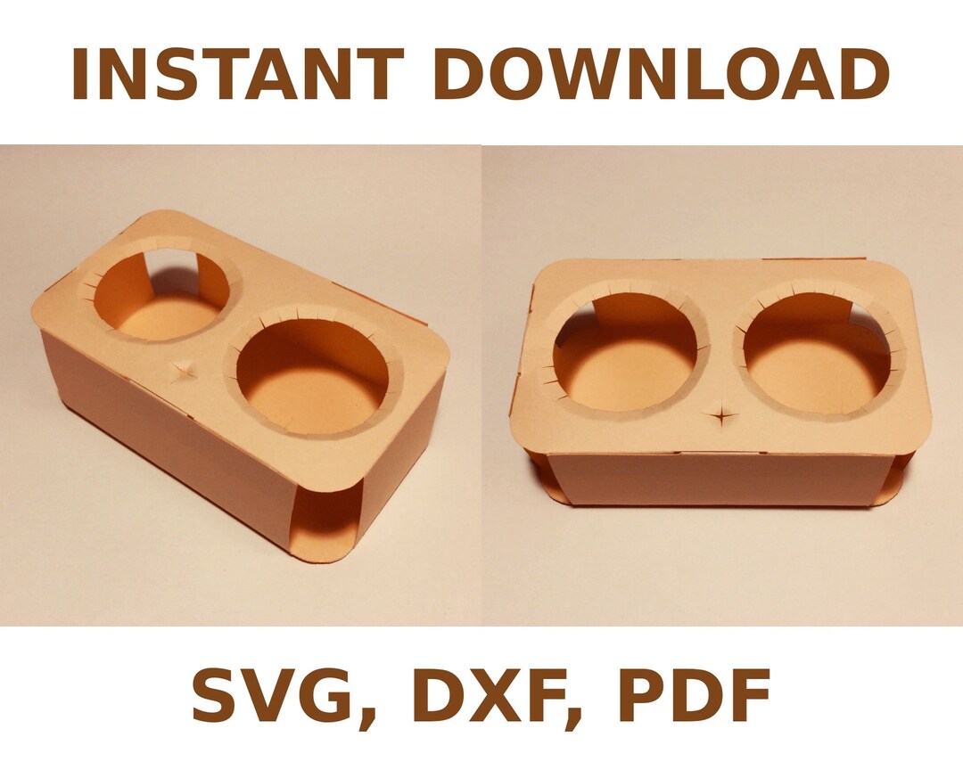 Cup Holder Template, Two Cup Holder, Coffee Cup Holder, Paper Cup