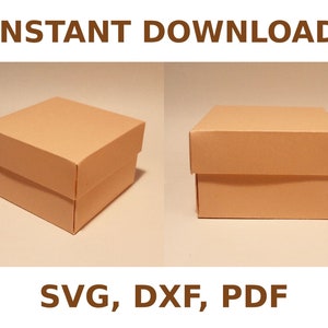 Square Box With Lid Template Gift Box With Lid Storage Box With Lid