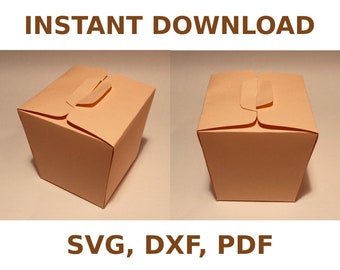 Food box template, noodle box, rice box, takeout box, takeaway box, chinese food box, japanese food box, SVG, DXF, PDF, Cricut, Silhouette