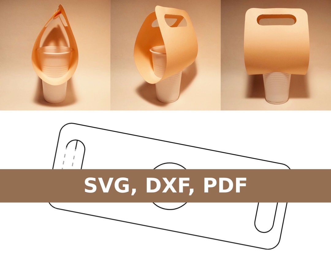 Cup Holder Template Cup Carrier Cup Bag Coffee (Instant Download) - Etsy