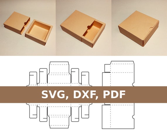 Slide Box Template, Drawer Box, Slider Box, Drawer Gift Box, Sliding Box,  Slide Gift Box, SVG, DXF, PDF, Cricut, Silhouette 